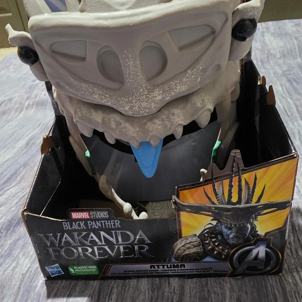 Marvel Studios Black Panther Wakanda Forever Attuma Shark Armor Mask‎ Hasbro 5+